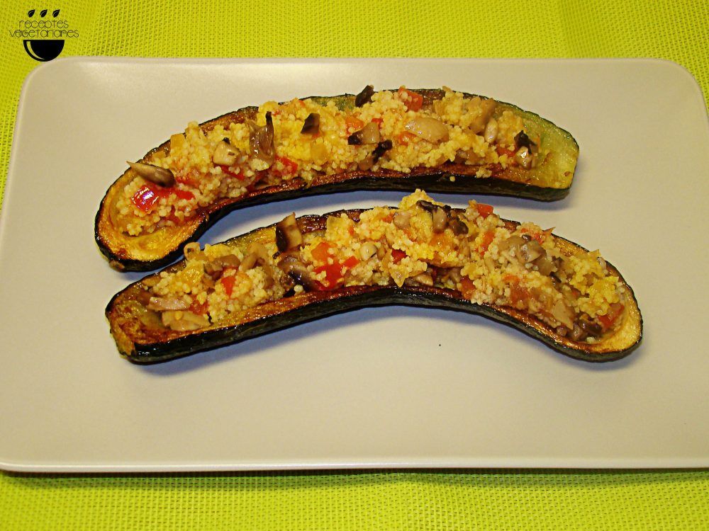 Carabassó farcit de cuscús, verdures i bolets - Receptes Vegetarianes